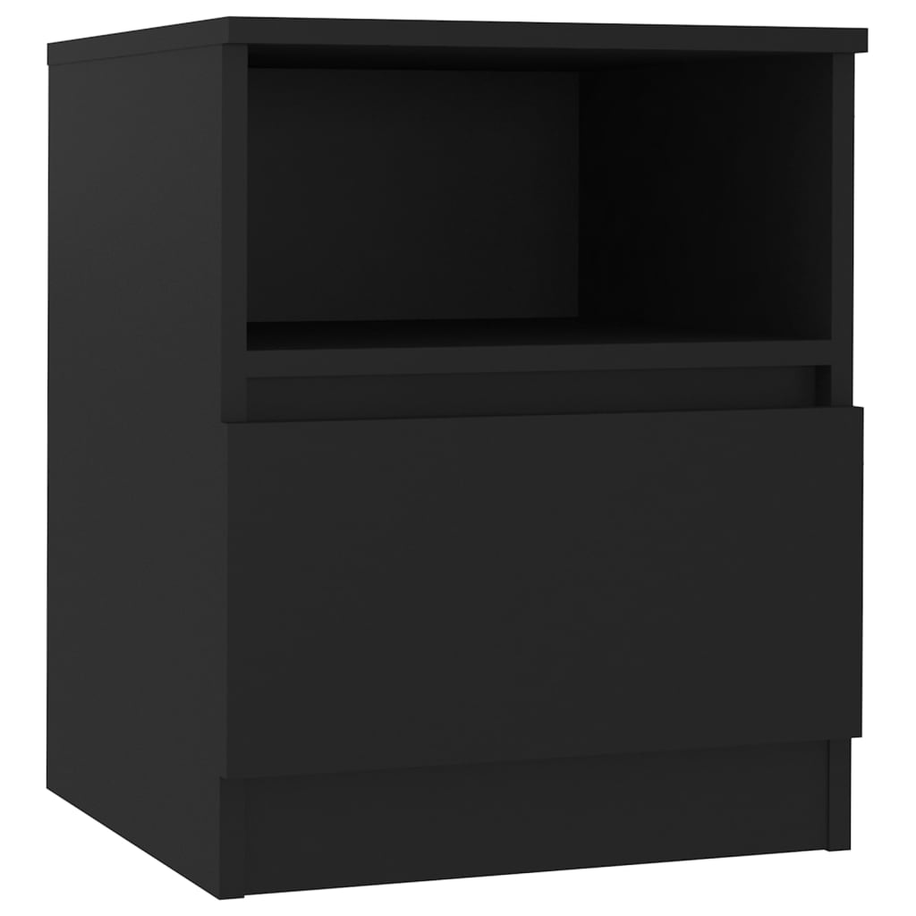 Noćni ormarići 2 kom crni 40 x 40 x 50 cm od konstruiranog drva