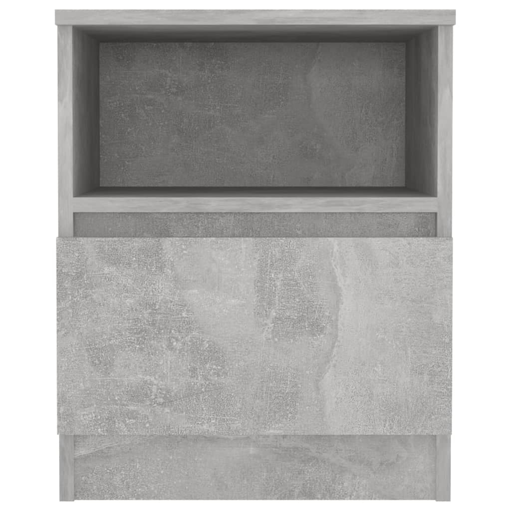 Noćni ormarići 2 kom boja betona 40x40x50 cm konstruirano drvo