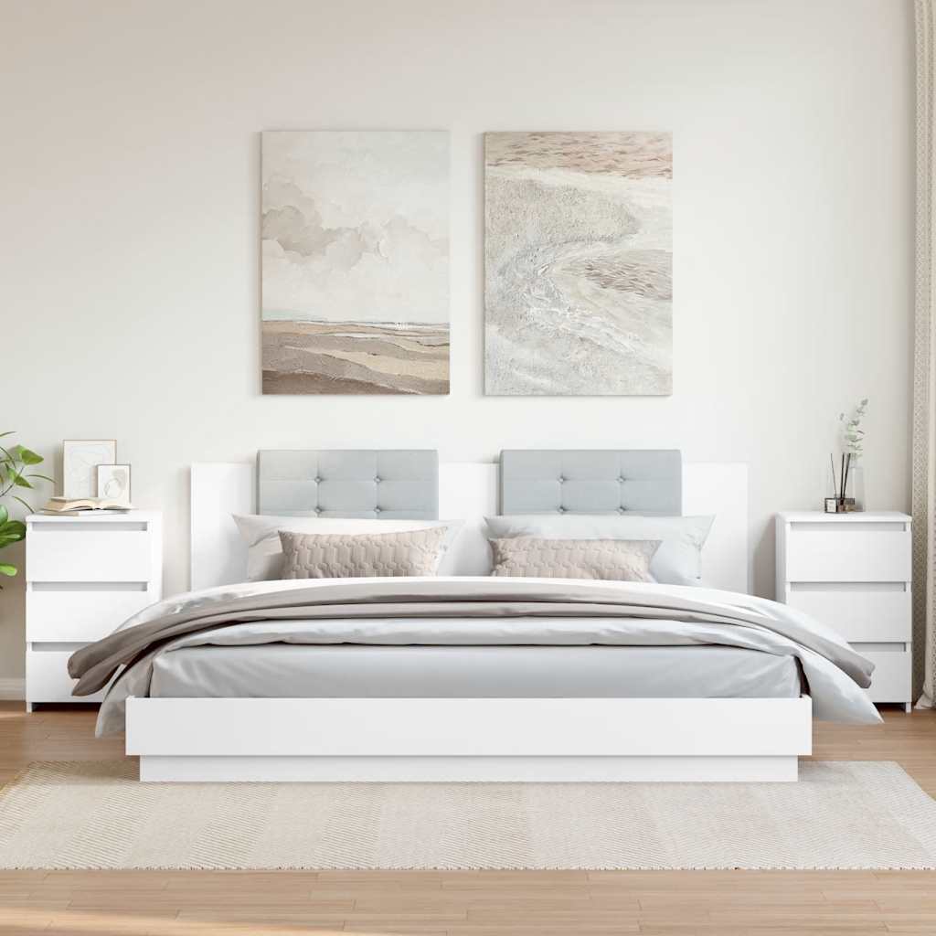 Noćni ormarići 2 kom bijeli 40x35x62,5 cm od konstruiranog drva