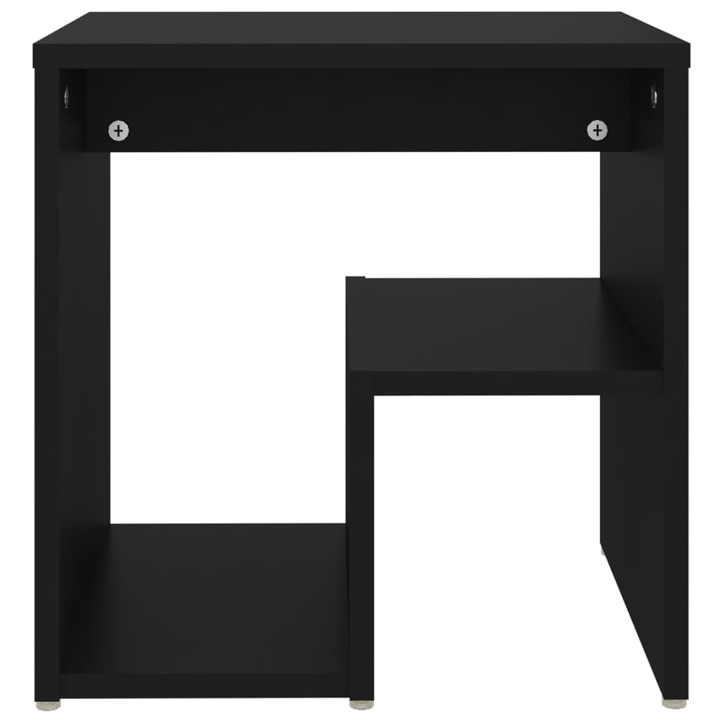 Noćni ormarići 2 kom crni 40 x 30 x 40 cm od konstruiranog drva