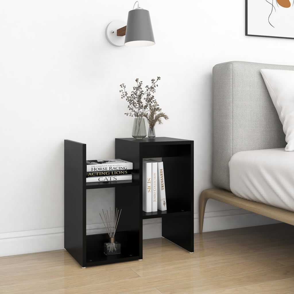 Noćni ormarići 2 kom crni 50 x 30 x 51,5 cm konstruirano drvo