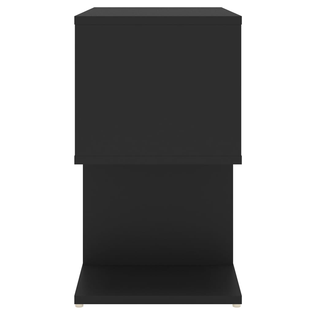 Noćni ormarići 2 kom crni 50 x 30 x 51,5 cm konstruirano drvo