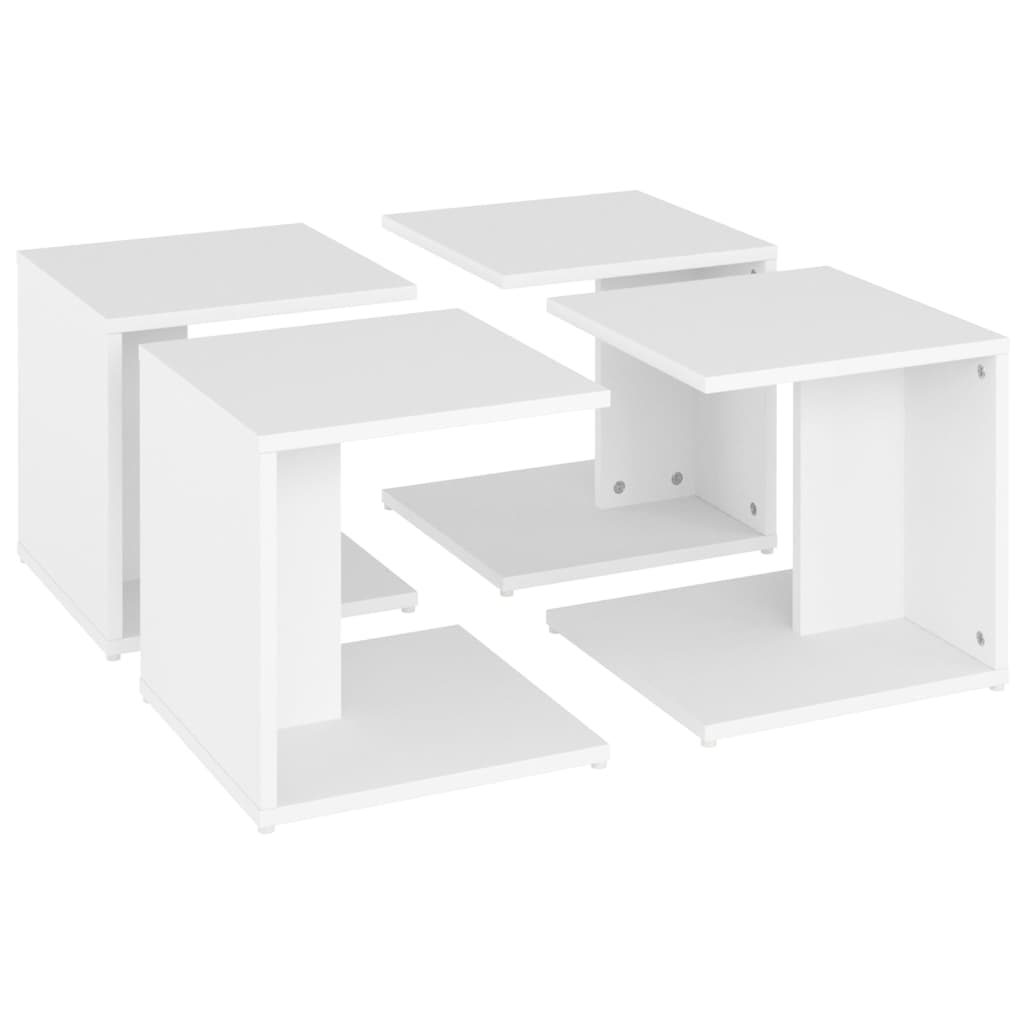 Stolići za kavu 4 kom bijeli 33 x 33 x 33 cm konstruirano drvo