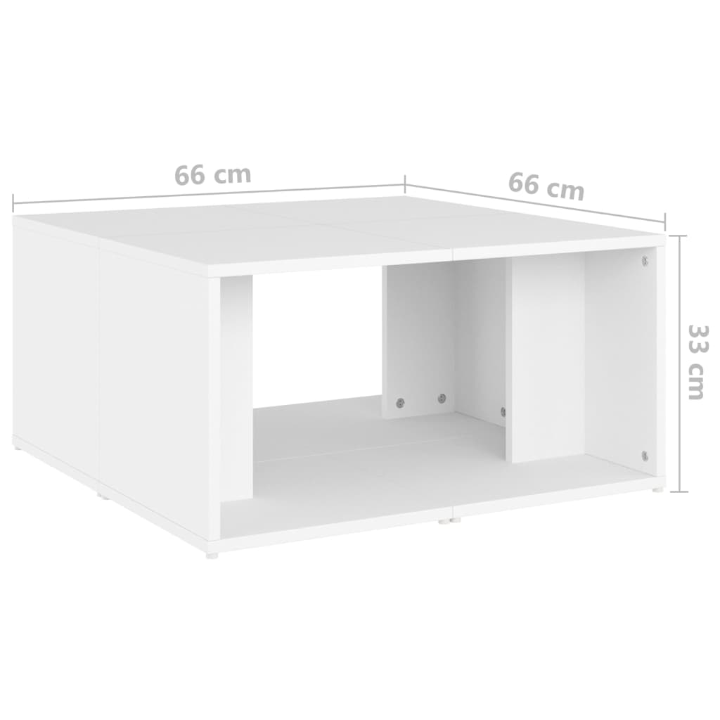 Stolići za kavu 4 kom bijeli 33 x 33 x 33 cm konstruirano drvo