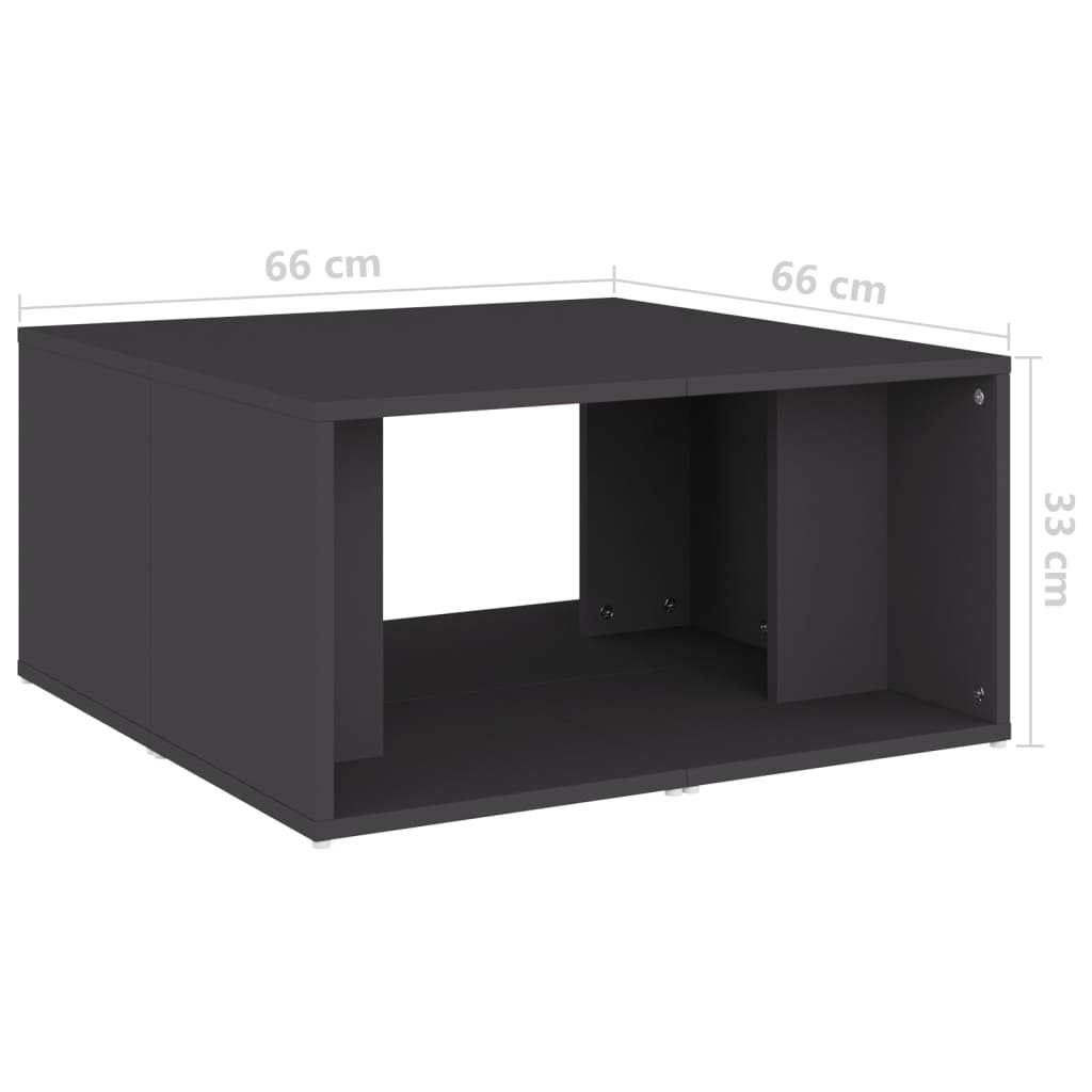 Stolići za kavu 4 kom sivi 33 x 33 x 33 cm konstruirano drvo