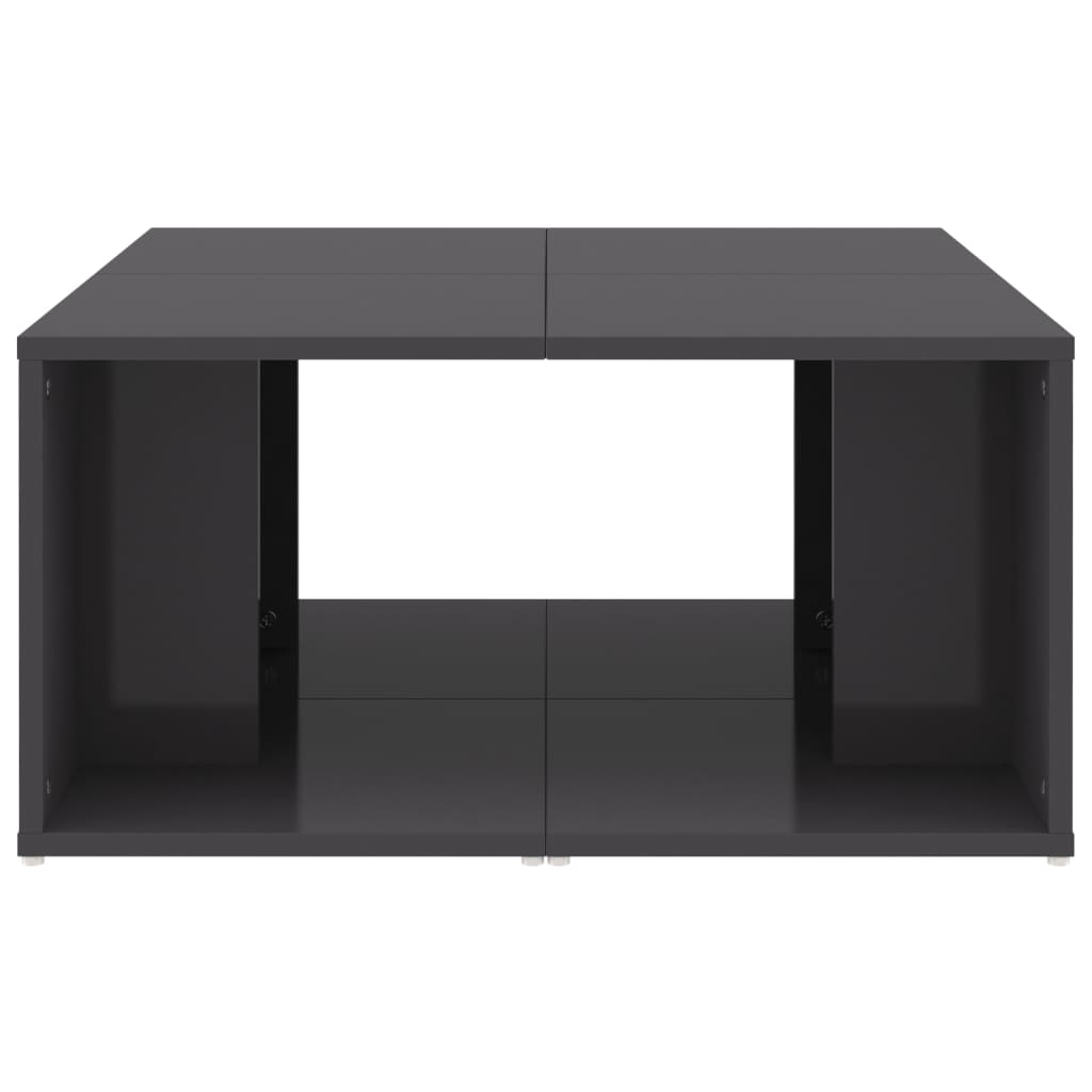 Stolići za kavu 4 kom sjajni sivi 33x33x33 cm konstruirano drvo