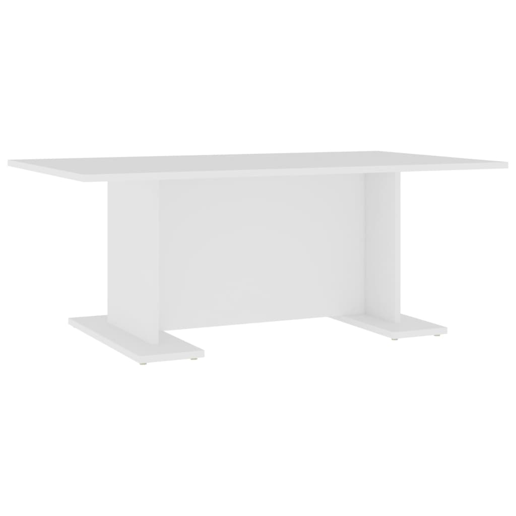 Stolić za kavu bijeli 103,5 x 60 x 40 cm od konstruiranog drva
