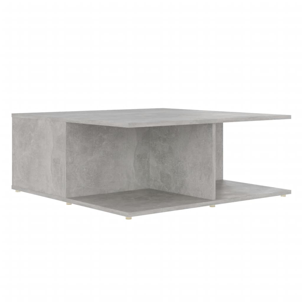 Stolić za kavu siva boja betona 80 x 80 x 31 cm od iverice
