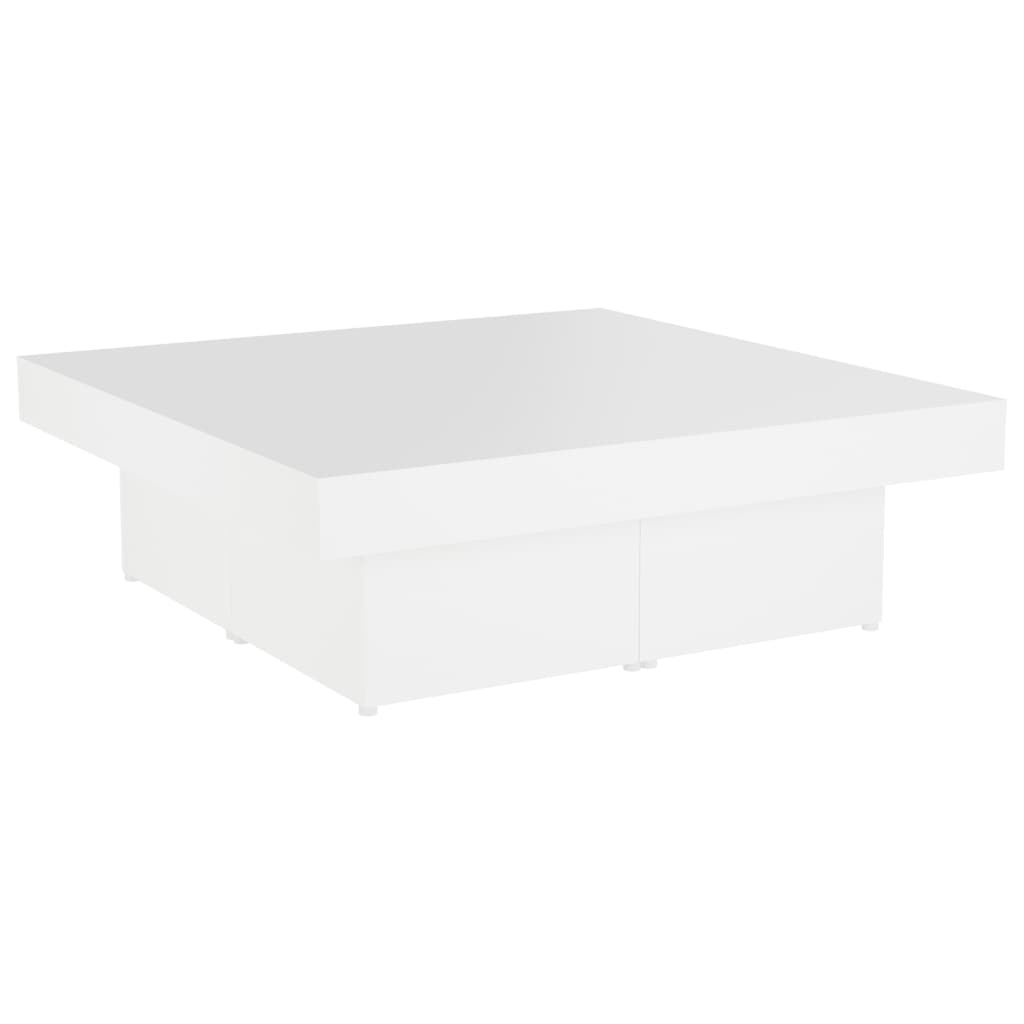 Stolić za kavu bijeli 90 x 90 x 28 cm od konstruiranog drva