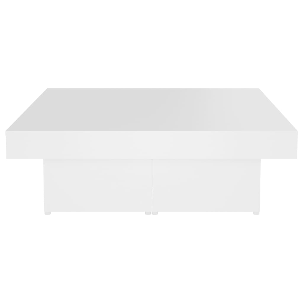 Stolić za kavu bijeli 90 x 90 x 28 cm od konstruiranog drva