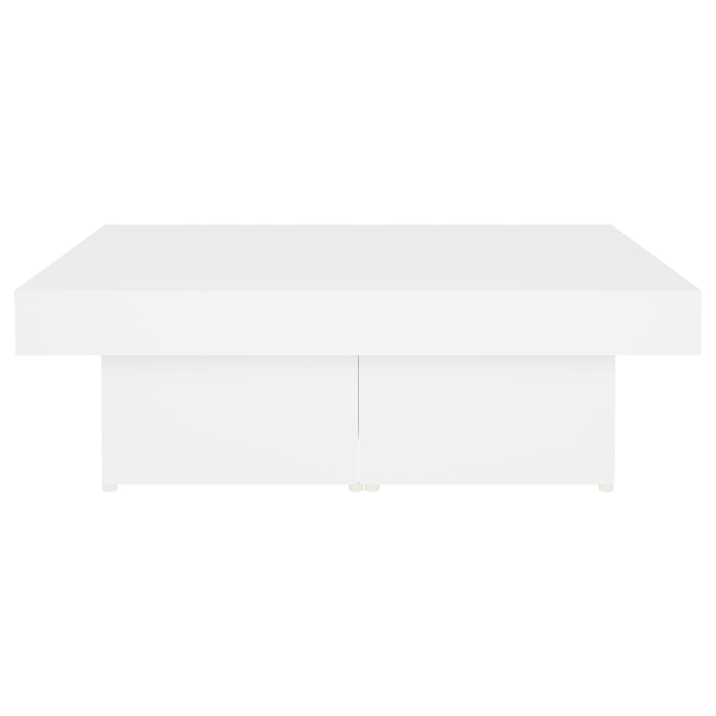 Stolić za kavu bijeli 90 x 90 x 28 cm od konstruiranog drva
