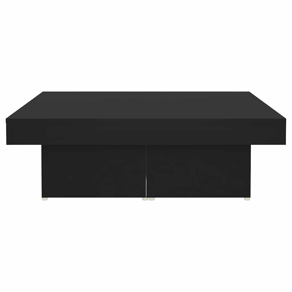 Stolić za kavu crni 90 x 90 x 28 cm od konstruiranog drva