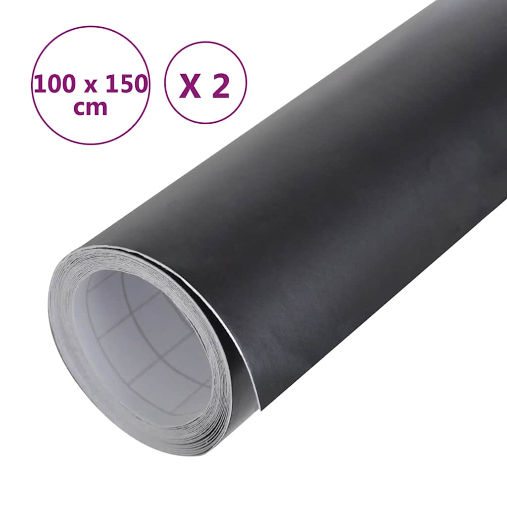 Folije za automobil 2 kom mat crne 100 x 150 cm