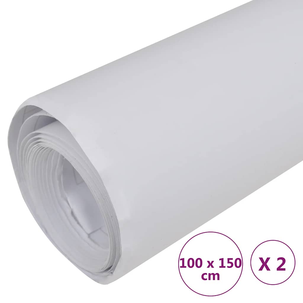 Folije za automobil 2 kom mat bijele 100 x 150 cm