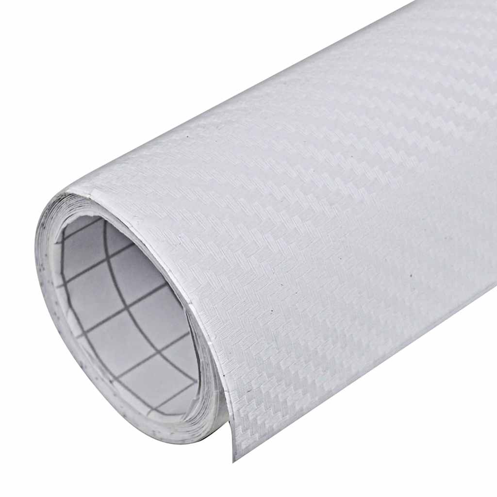 Folije za automobil 2 kom 3D bijele 100 x 150 cm