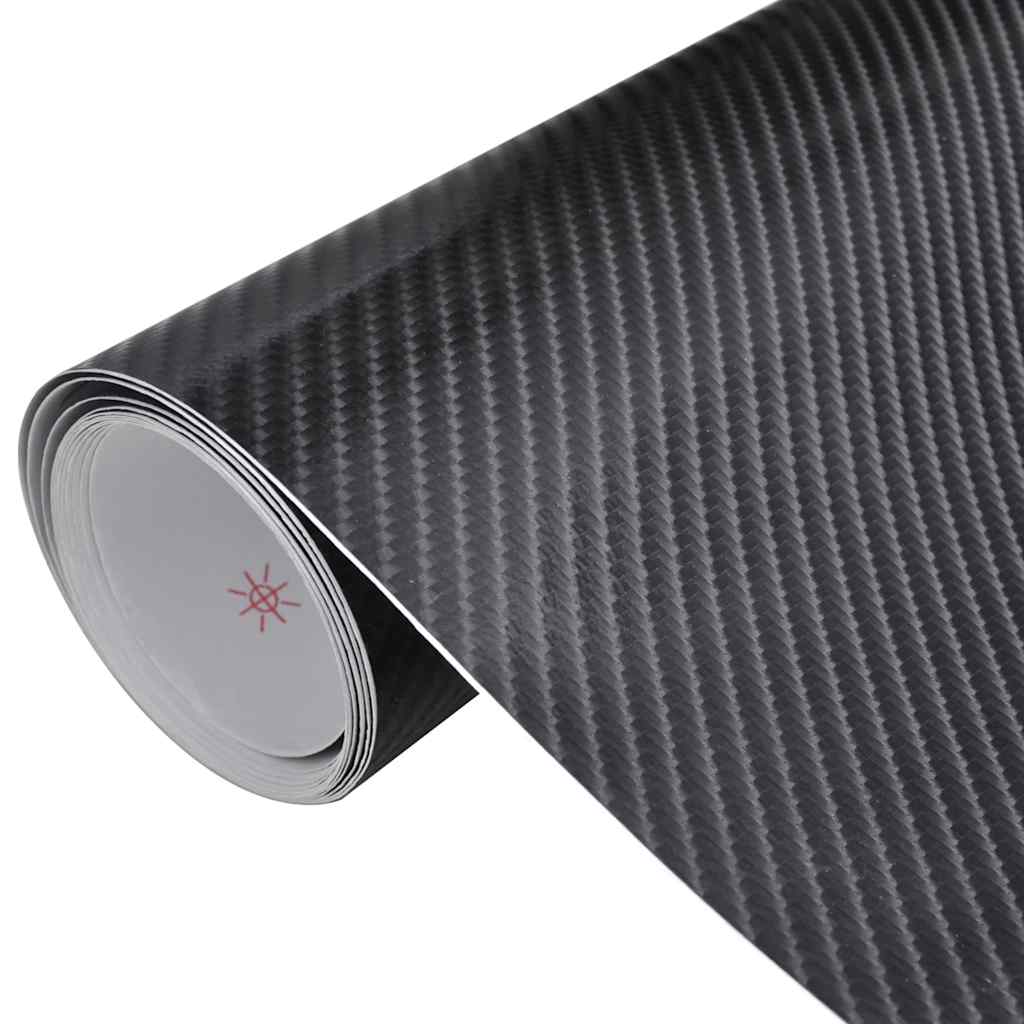 Folije za automobil 2 kom 4D crne 100 x 150 cm + 50 x 150 cm