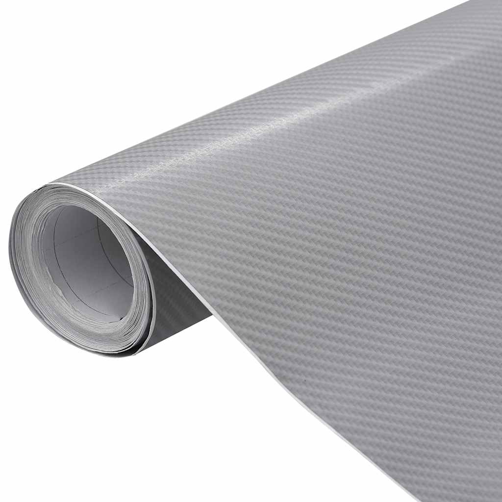 Folije za automobil 2 kom 4D srebrne 100 x 150 cm + 50 x 150 cm