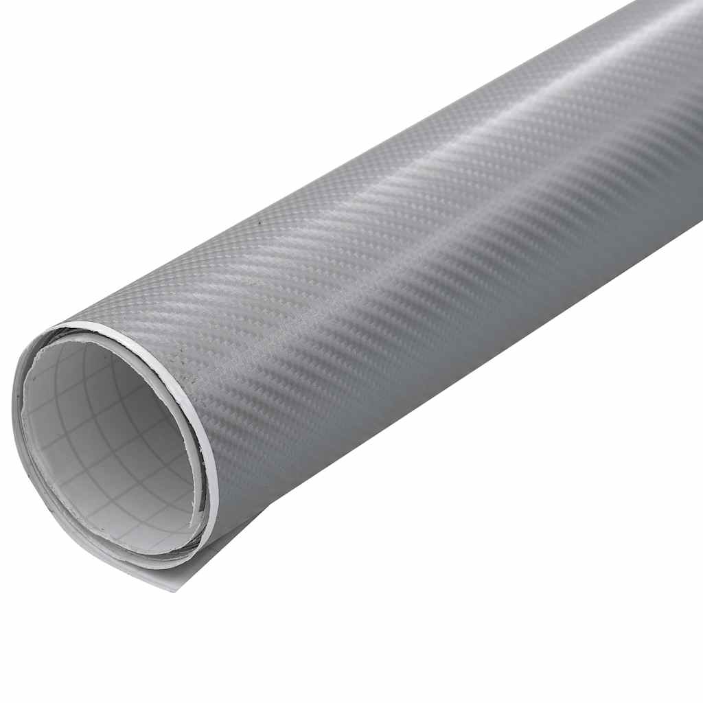 Folije za automobil 2 kom 4D srebrne 100 x 150 cm + 50 x 150 cm