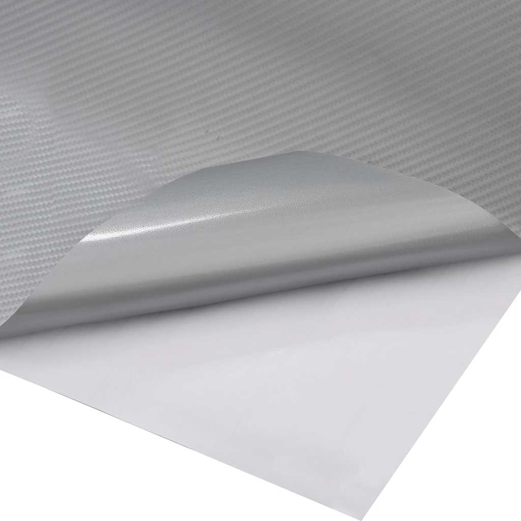 Folije za automobil 2 kom 4D srebrne 100 x 150 cm + 50 x 150 cm