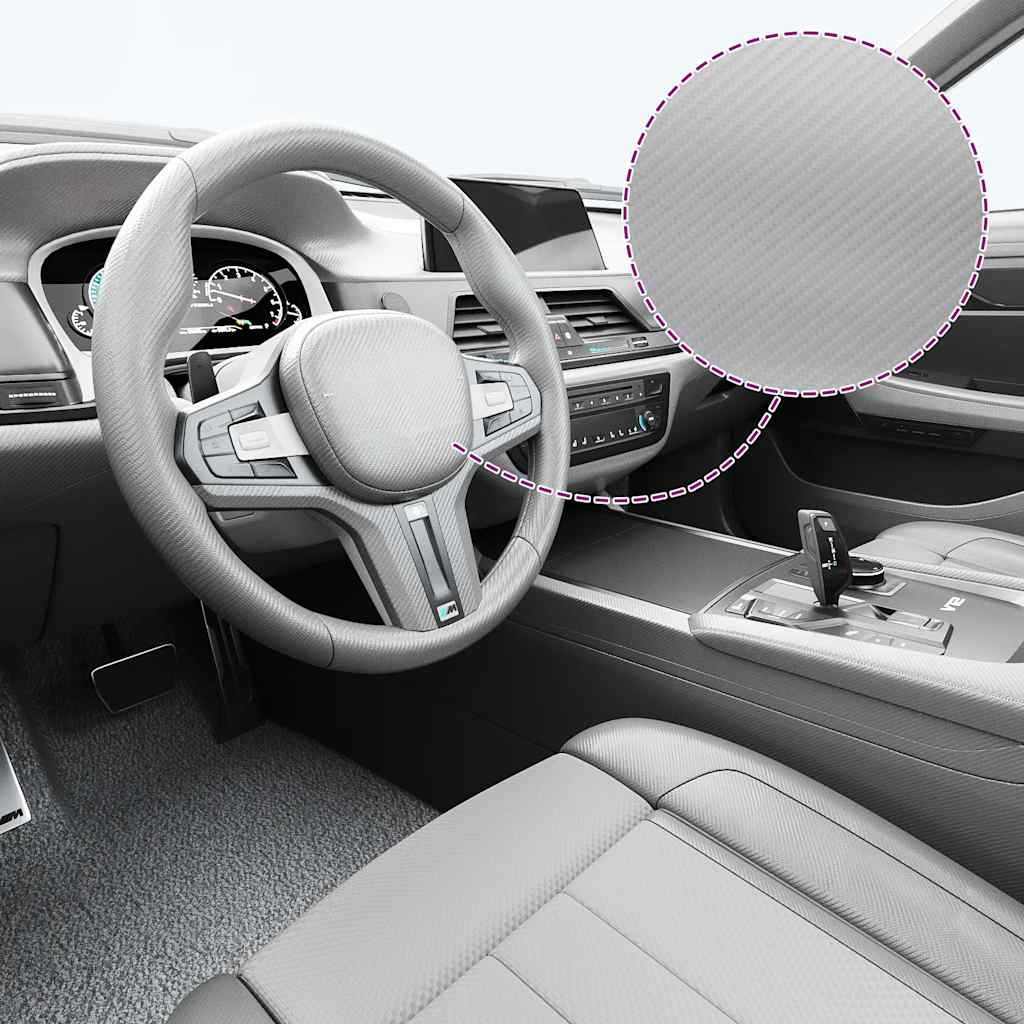 Folije za automobil 2 kom 4D srebrne 100 x 150 cm + 50 x 150 cm