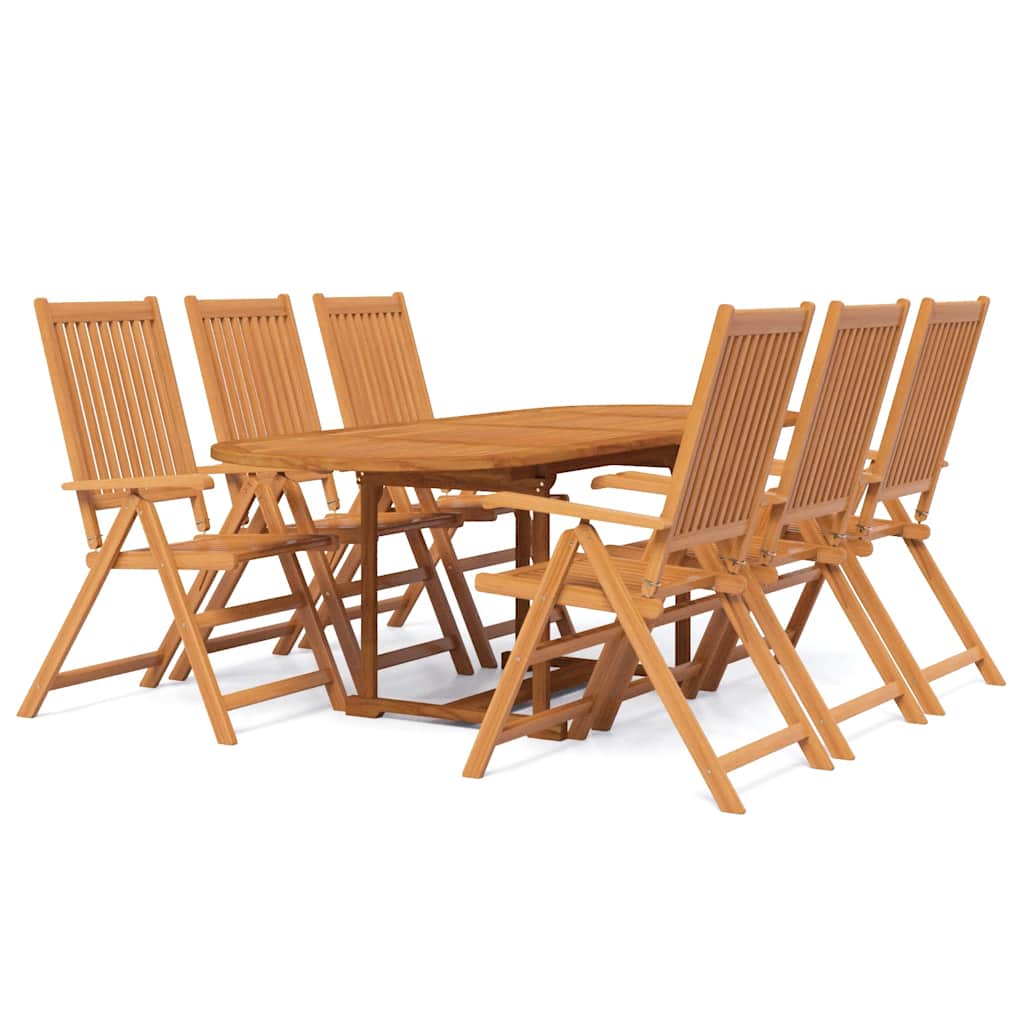 7-dijelni vrtni blagovaonski set od masivnog bagremovog drva 160-240 cm