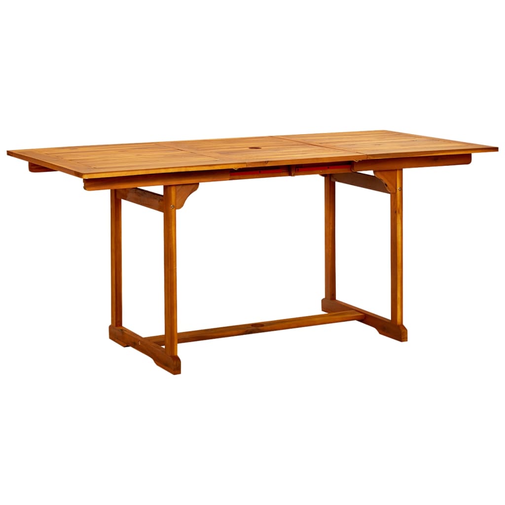 5-dijelni vrtni blagovaonski set od masivnog bagremovog drva 120-170 cm