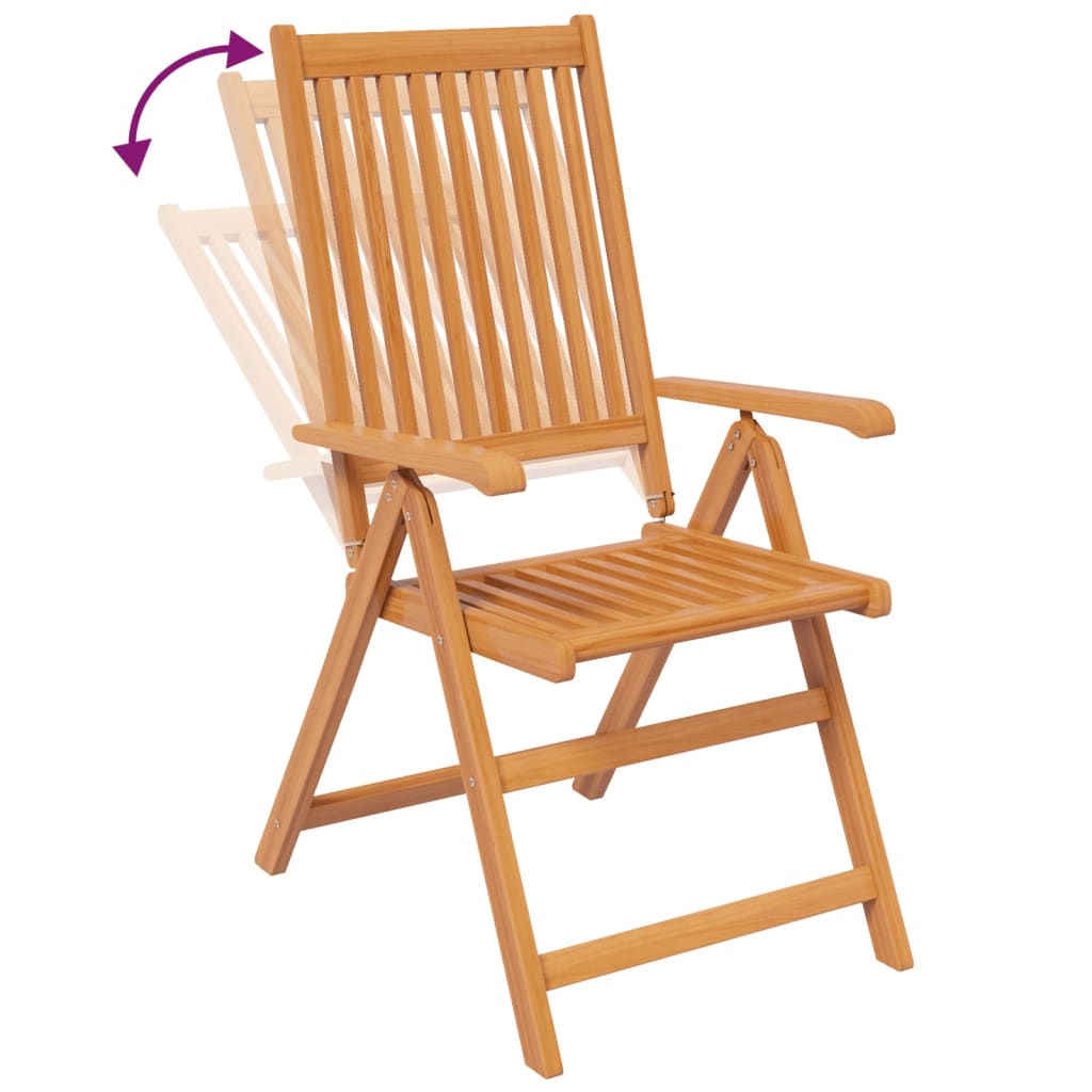 5-dijelni vrtni blagovaonski set od masivnog bagremovog drva 120-170 cm