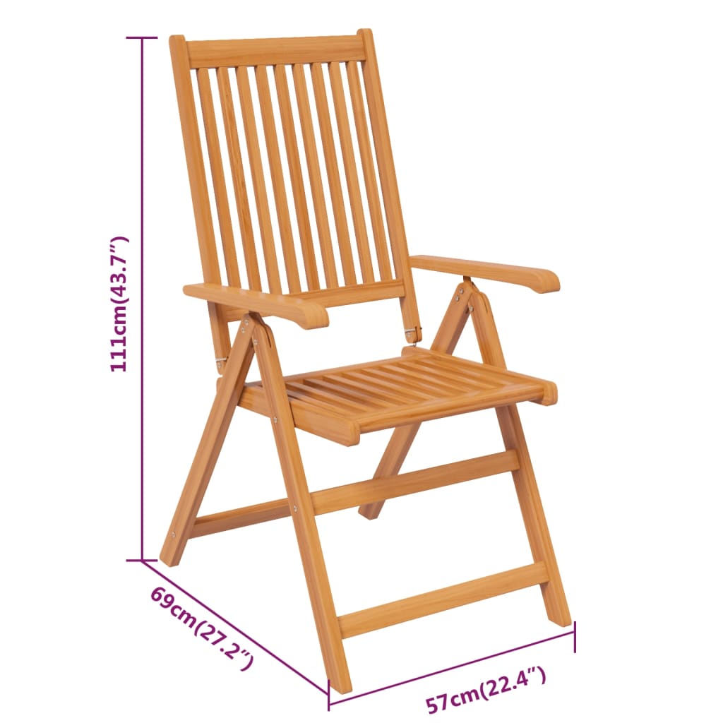 5-dijelni vrtni blagovaonski set od masivnog bagremovog drva 120-170 cm
