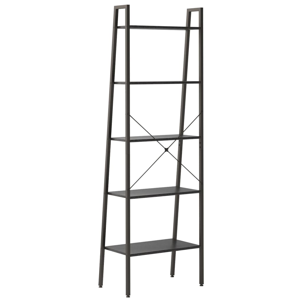 Samostojeće police s 5 razina crne 56 x 35 x 174 cm
