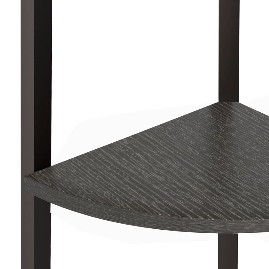 Kutne police s 3 razine crne 45,5 x 31,5 x 120 cm