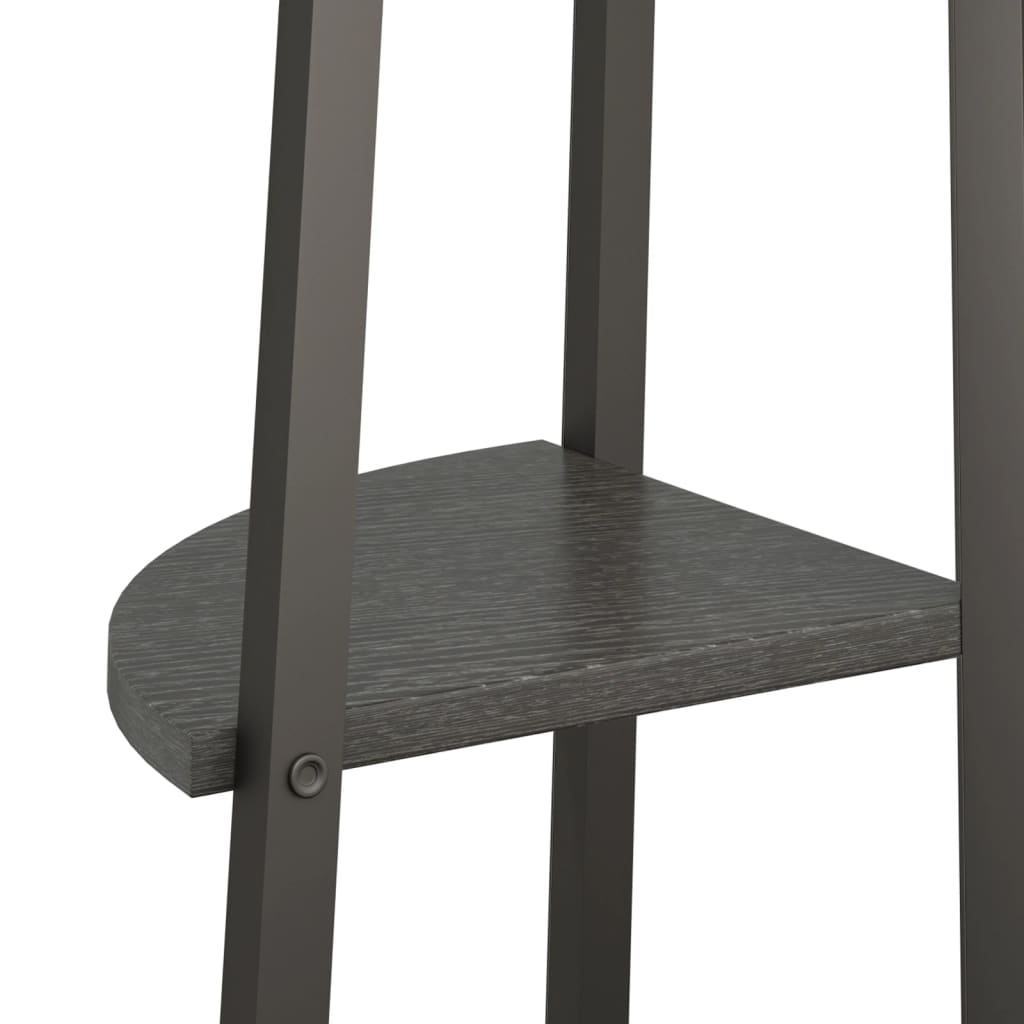 Kutne police s 3 razine crne 45,5 x 31,5 x 120 cm