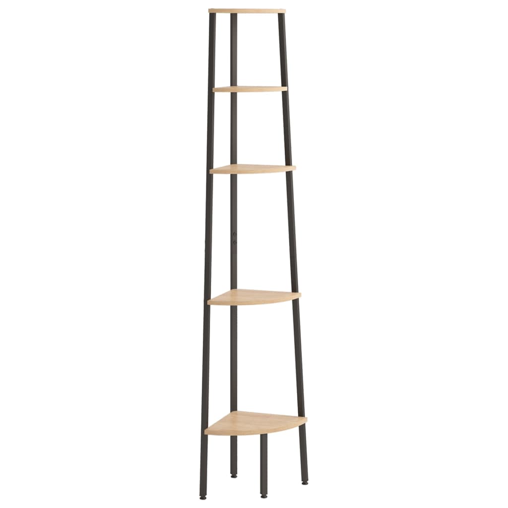 Kutne police s 5 razina svjetlosmeđe-crne 45,5 x 31,5 x 180 cm