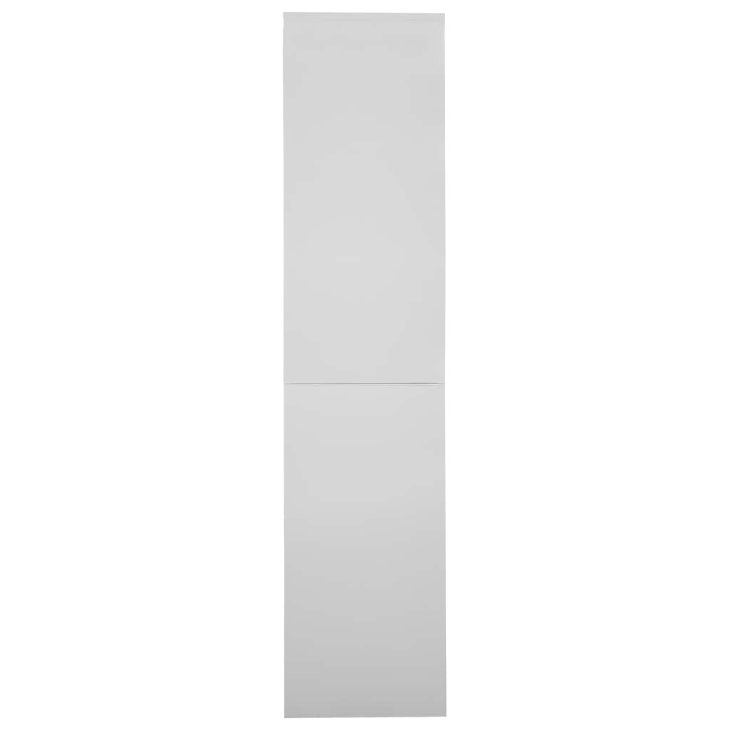 Uredski ormarić s kliznim vratima svjetlosivi 90x40x180cm čelik Siva
