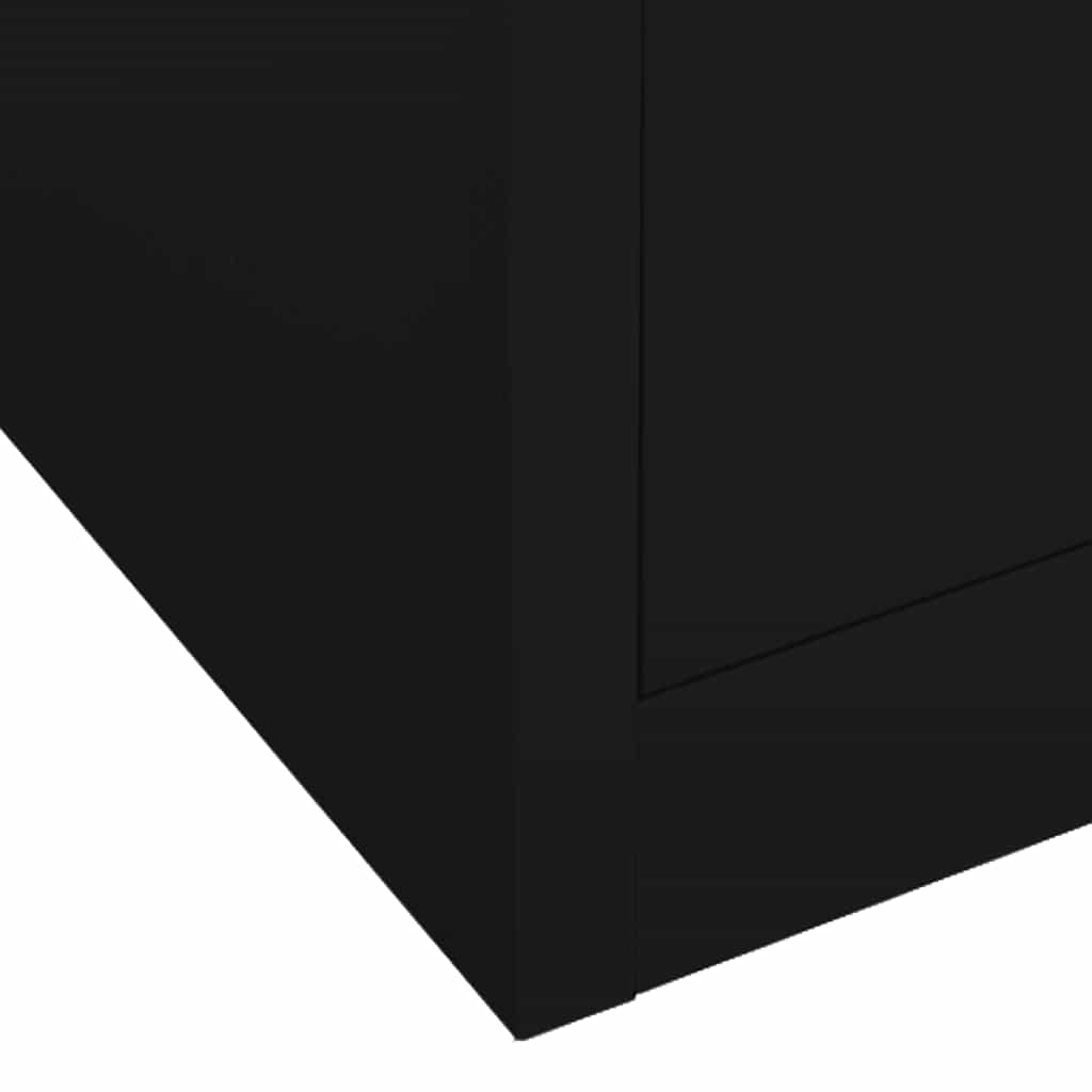 Ormar crni 80 x 50 x 180 cm čelični