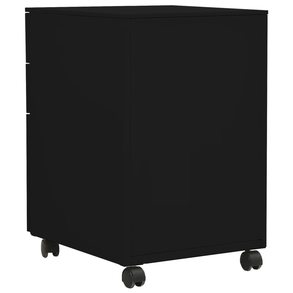 Mobilni ormarić za spise crni 39 x 45 x 60 cm čelični