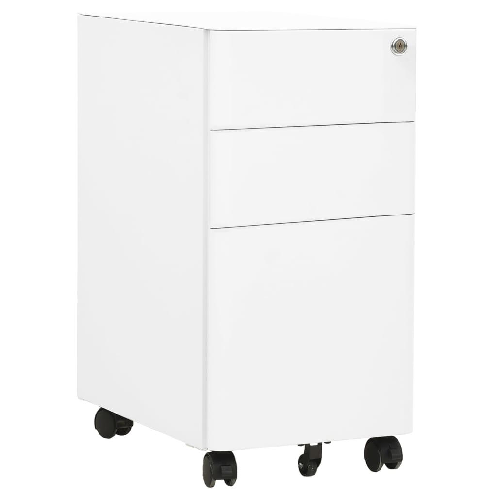 Mobilni ormarić za spise bijeli 30 x 45 x 59 cm čelični