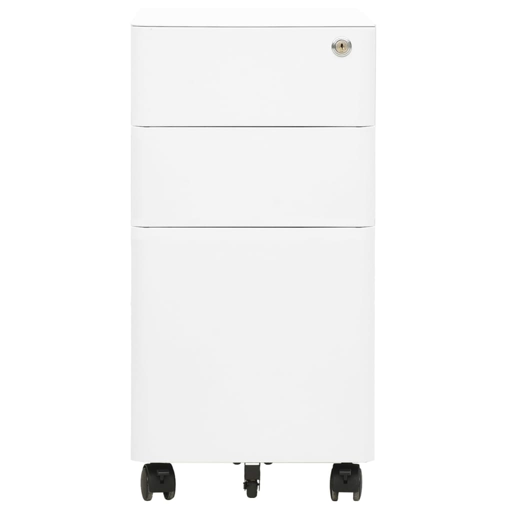 Mobilni ormarić za spise bijeli 30 x 45 x 59 cm čelični