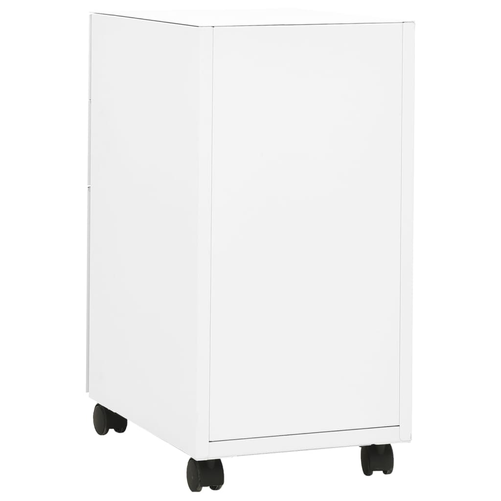 Mobilni ormarić za spise bijeli 30 x 45 x 59 cm čelični