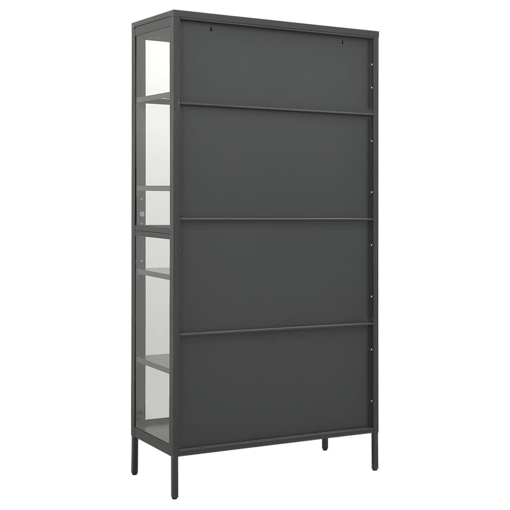 Ormarić za izlaganje antracit 90x40x180 cm čelik/kaljeno staklo