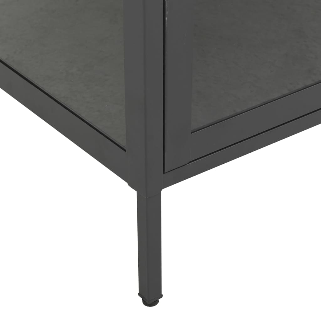 Ormarić za izlaganje antracit 90x40x180 cm čelik/kaljeno staklo