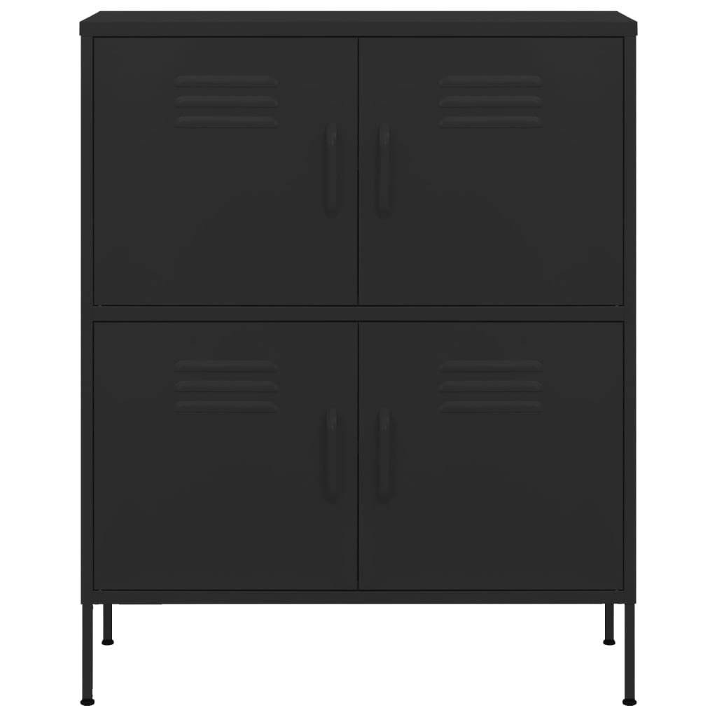 Ormarić za pohranu crni 80 x 35 x 101,5 cm čelični