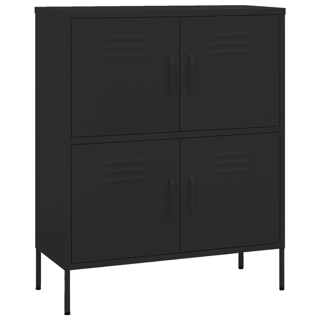 Ormarić za pohranu crni 80 x 35 x 101,5 cm čelični