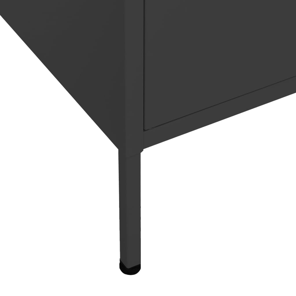 Ormarić za pohranu crni 80 x 35 x 101,5 cm čelični