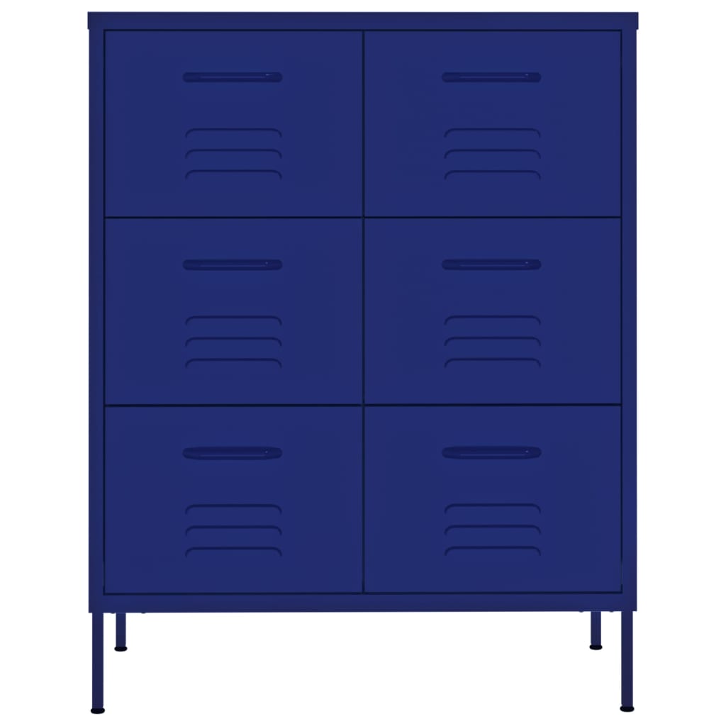 Ormarić s ladicama modri 80 x 35 x 101,5 cm čelični