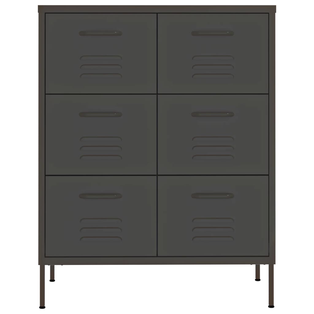 Ladičar antracit 80 x 35 x 101,5 cm čelični