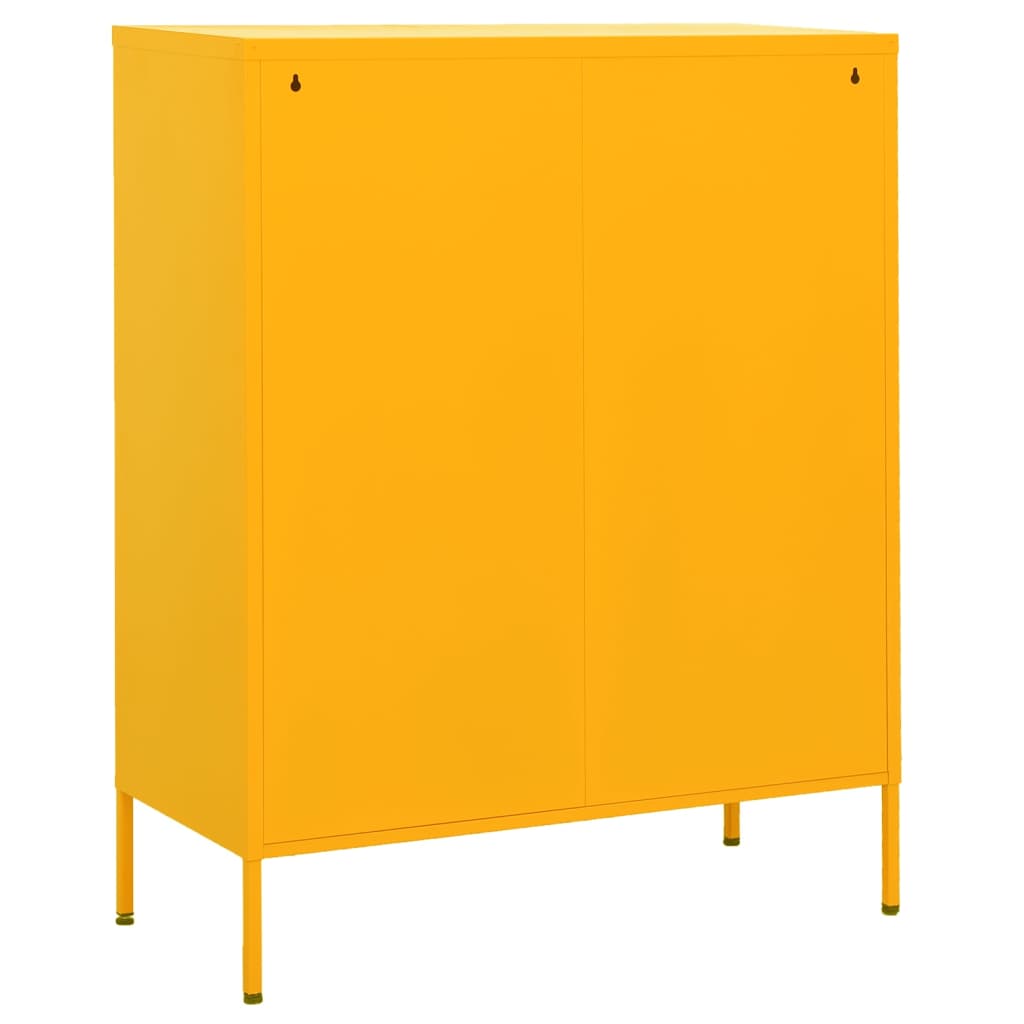 Ormarić za pohranu boja senfa 80 x 35 x 101,5 cm čelični