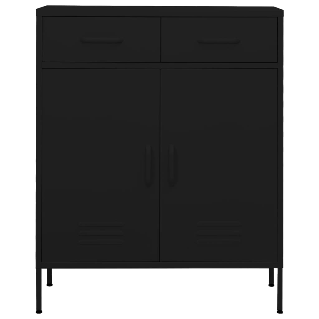 Ormarić za pohranu crni 80 x 35 x 101,5 cm čelični