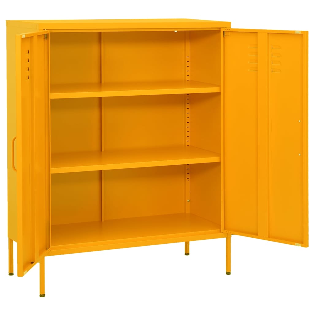 Ormarić za pohranu boja senfa 80 x 35 x 101,5 cm čelični