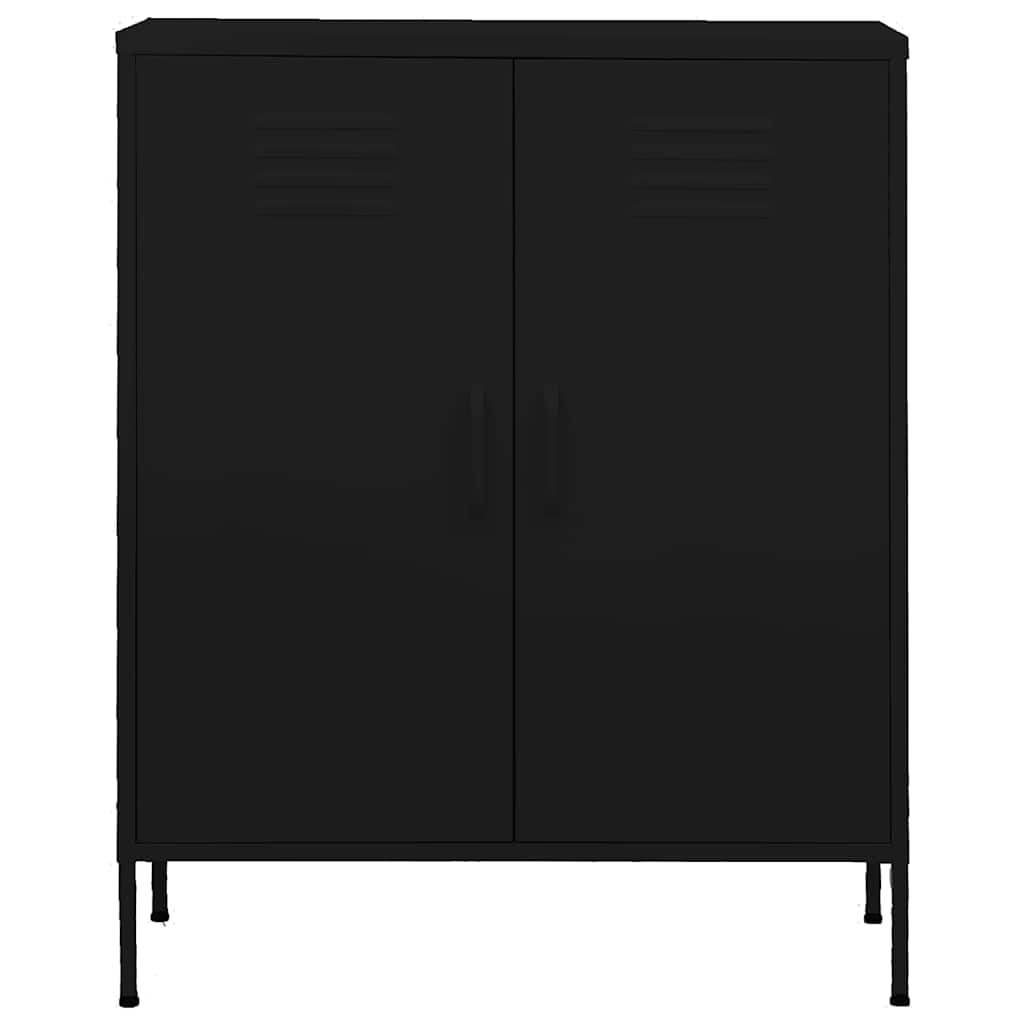 Ormarić za pohranu crni 80 x 35 x 101,5 cm čelični