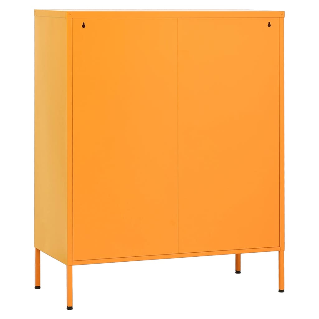 Ormarić za pohranu žute boje senfa 80x35x101,5 cm čelik